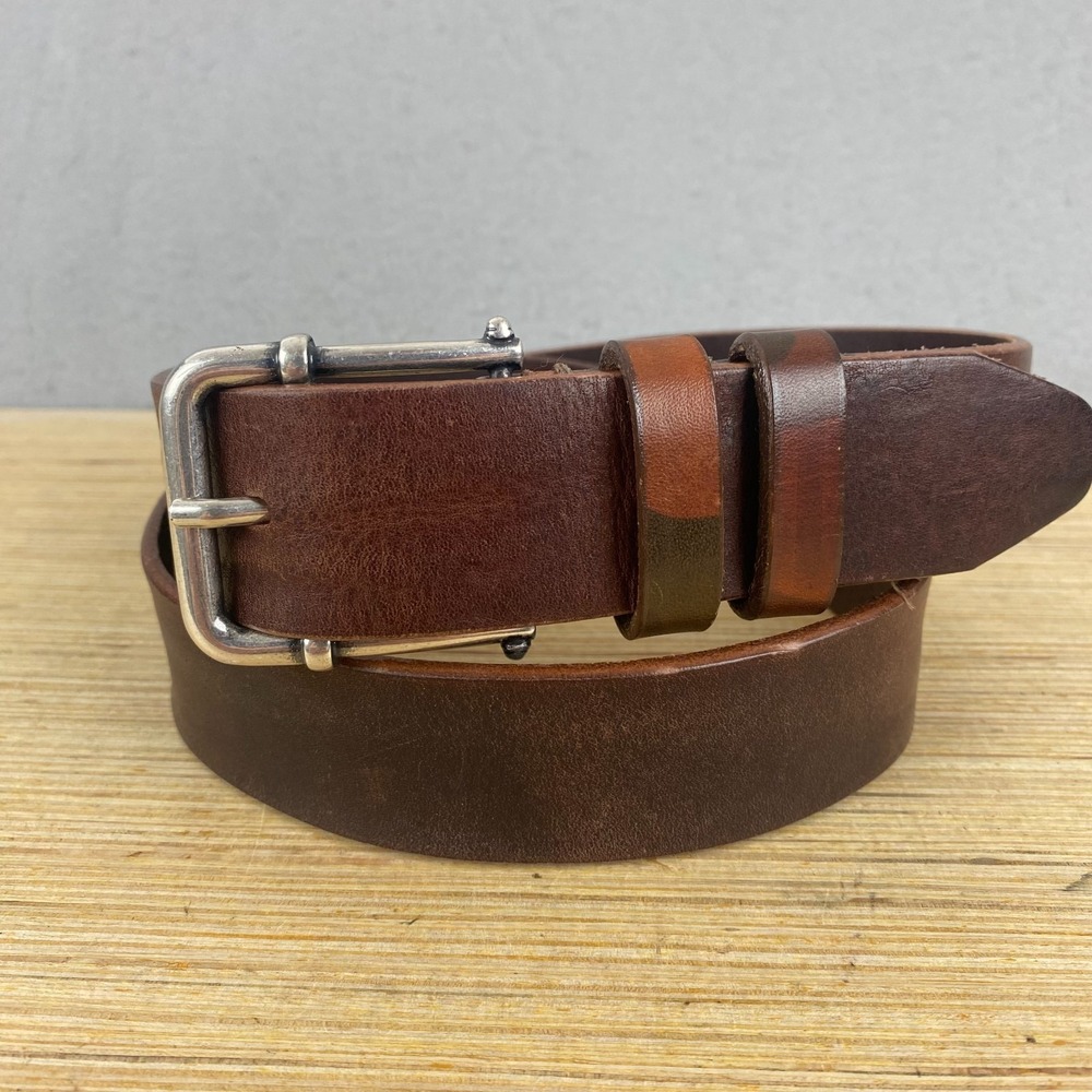 Martin Dingman Belt Mens 34 Brown Leather Made USA Western